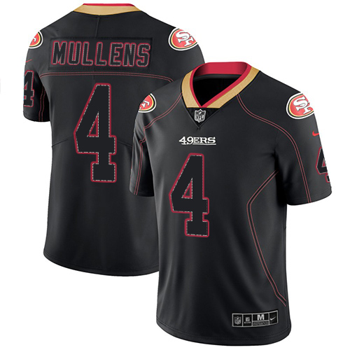 San Francisco 49ers Limited Lights Out Black Men Nick Mullens NFL Jersey #4 Rush